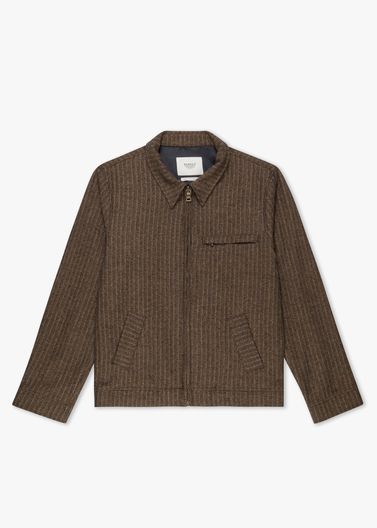 Station Jacket Cedar Herringbone Wool – MONADIC