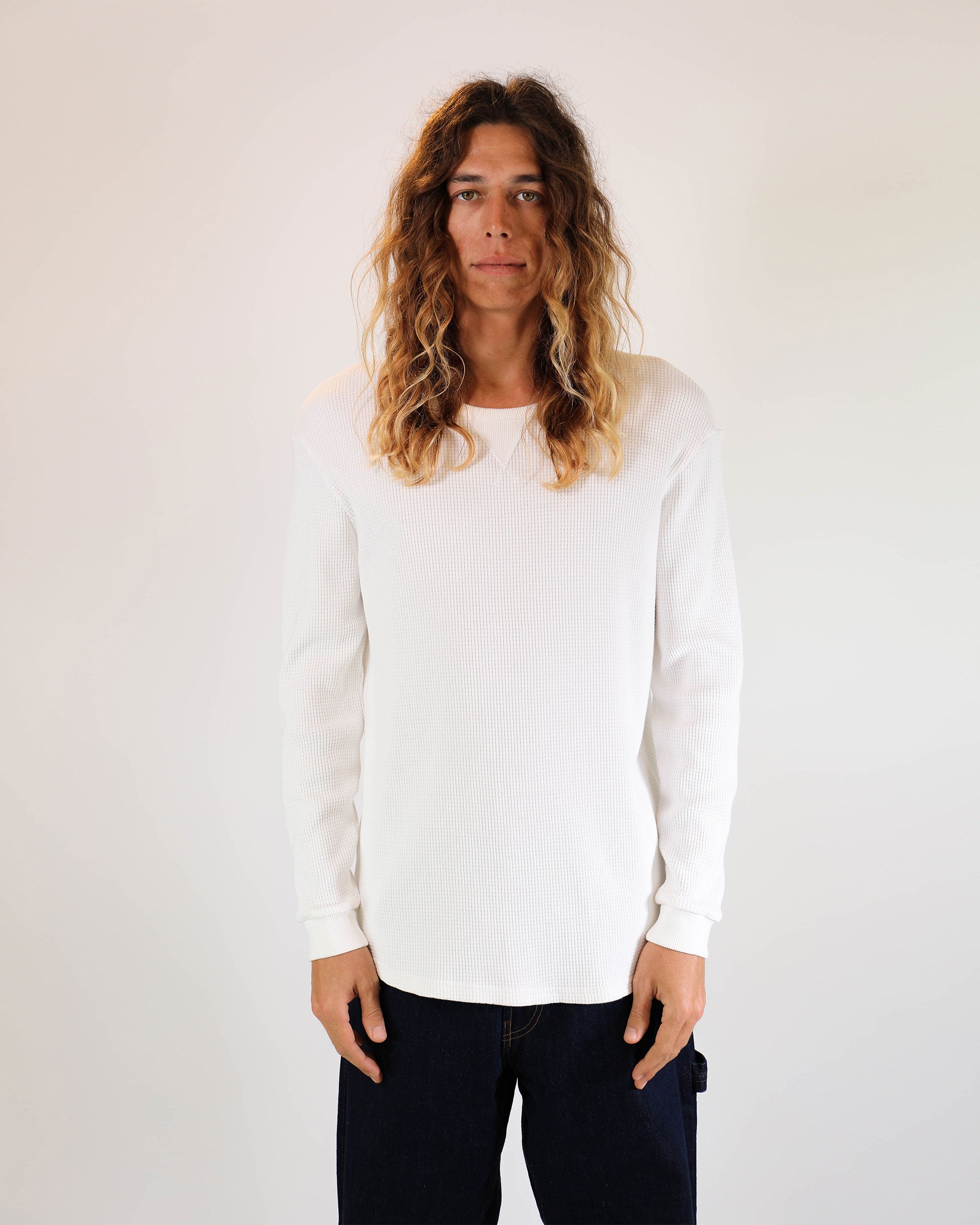 Waffle Knit Thermal Natural – MONADIC