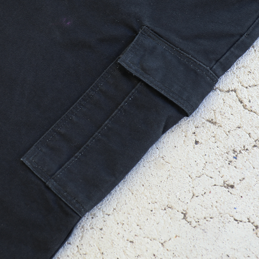 Relaxed Taper Cargo Chino Black