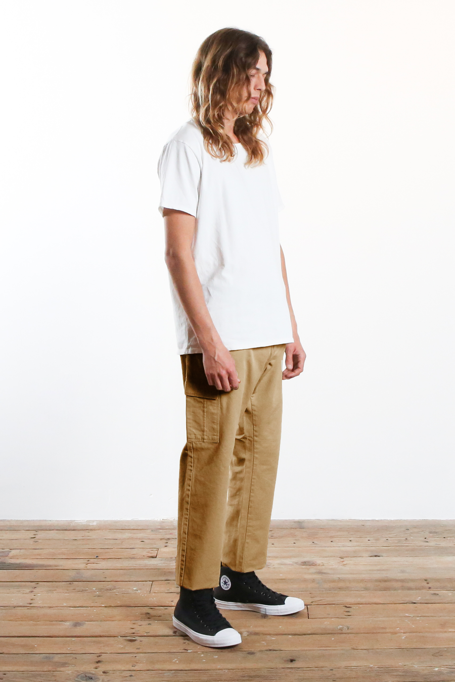 Relaxed Taper Cargo Chino Khaki