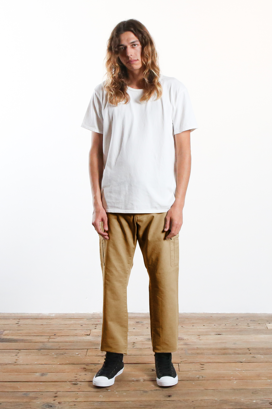 Relaxed Taper Cargo Chino Khaki