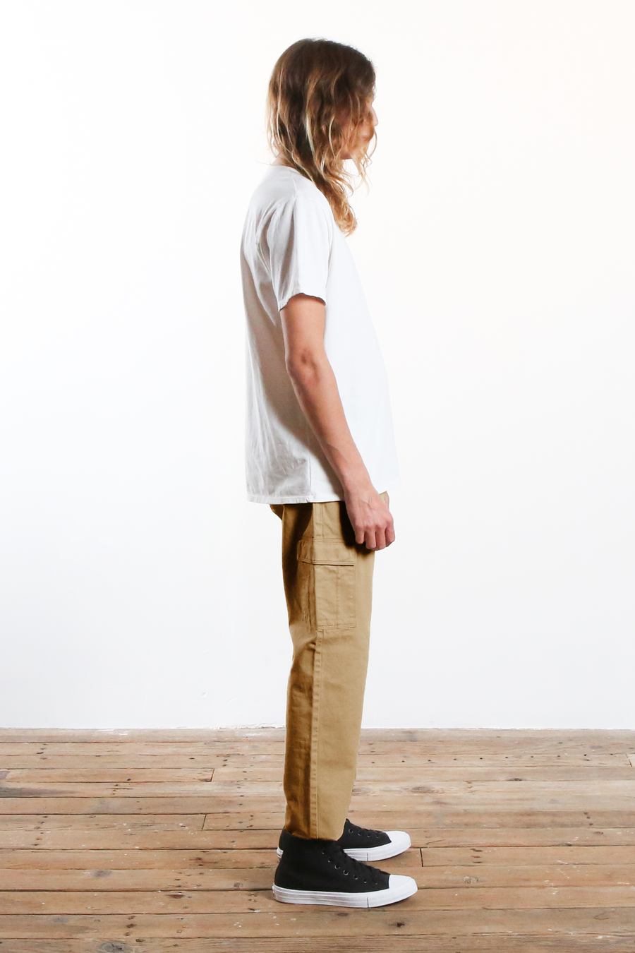 Relaxed Taper Cargo Chino Khaki