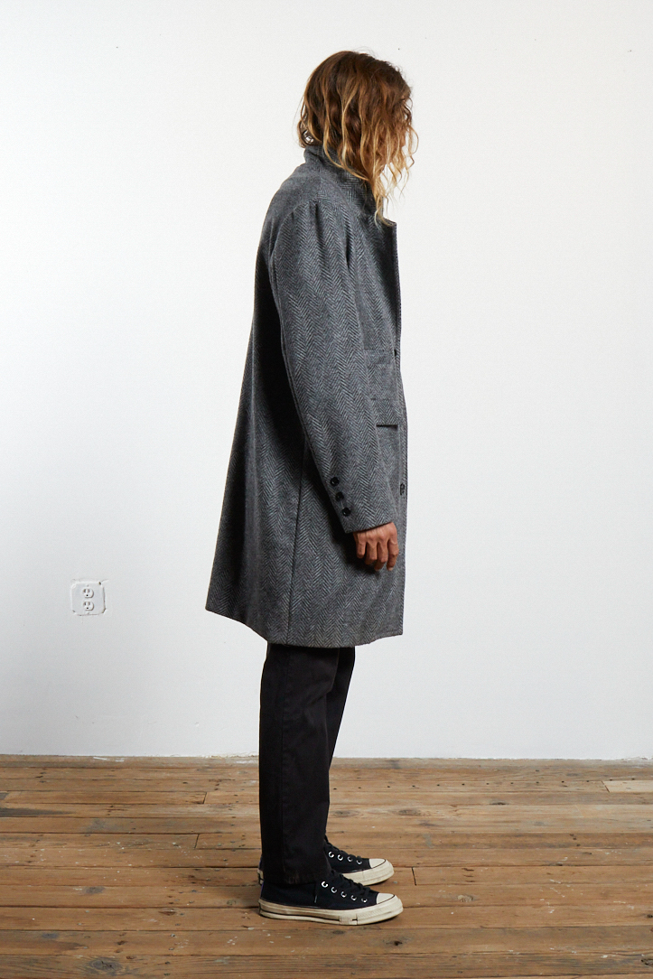 Chesterfield Coat Grey Wool