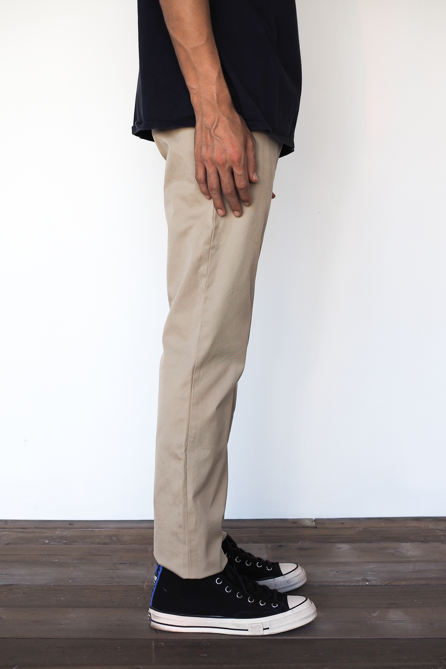 Slim Taper Stretch Chino Khaki – MONADIC