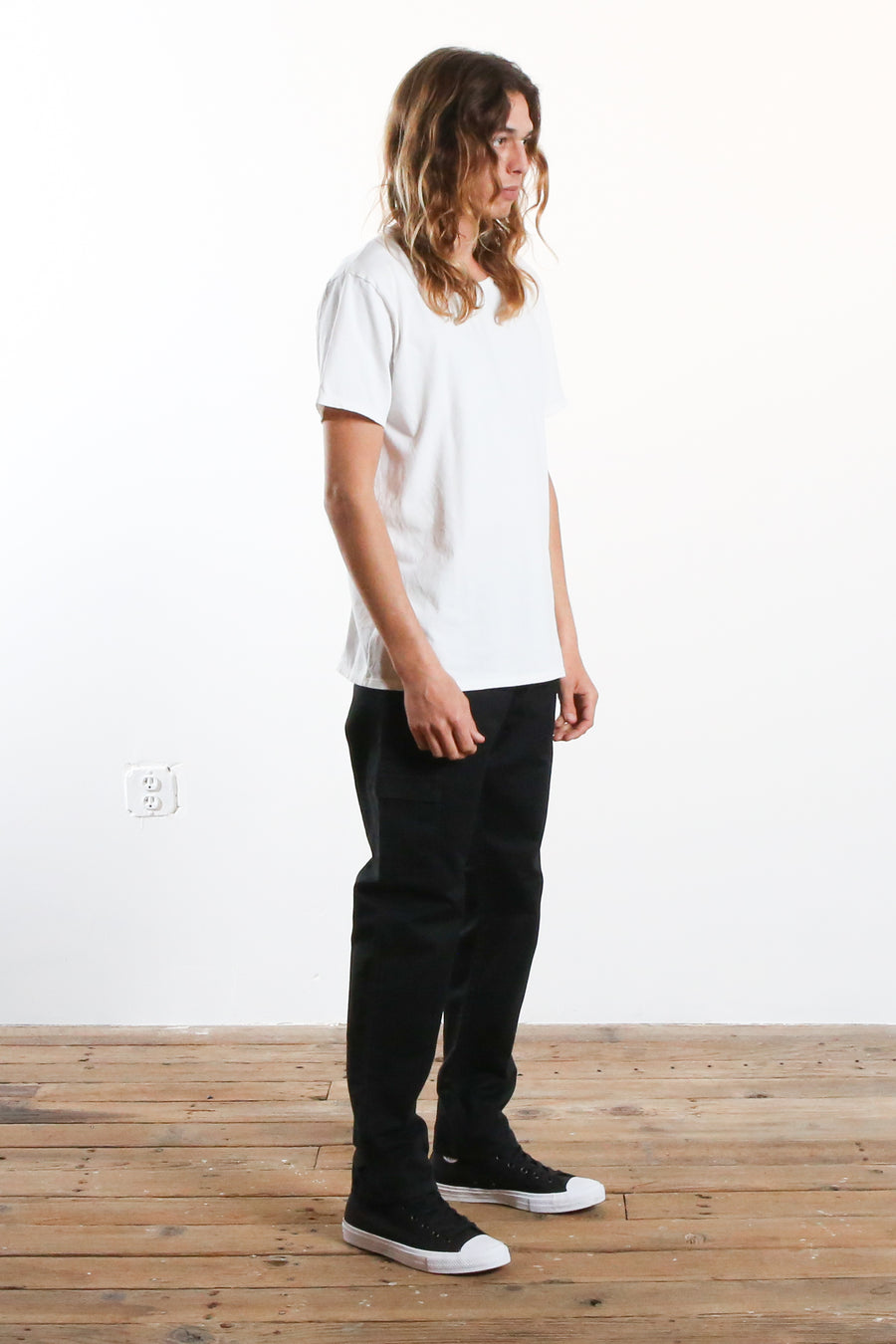 Relaxed Taper Cargo Chino Black